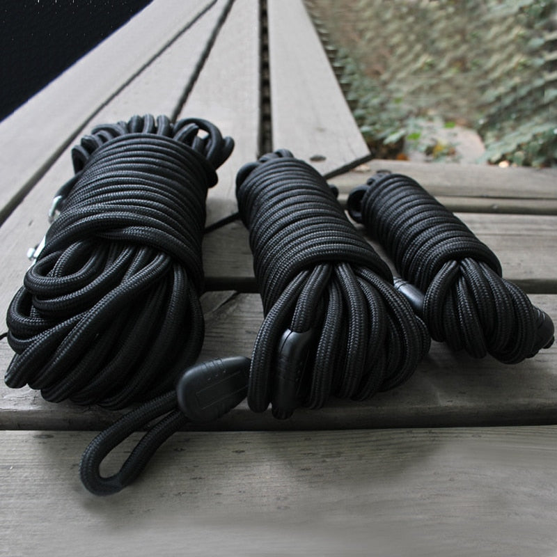 Black Nylon Dog Leash Long Tracking Round Rope Outdoor Walking Training Pet Lead Leashes For Medium Large Dogs 5M/10M/15M