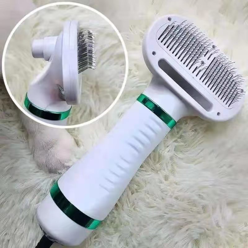 Two-In-One Pet Hot Air Comb Pet Hair Dryer Blowing Hair Cleaning Cat And Dog Pet Hair Comb Pet Brush Comb