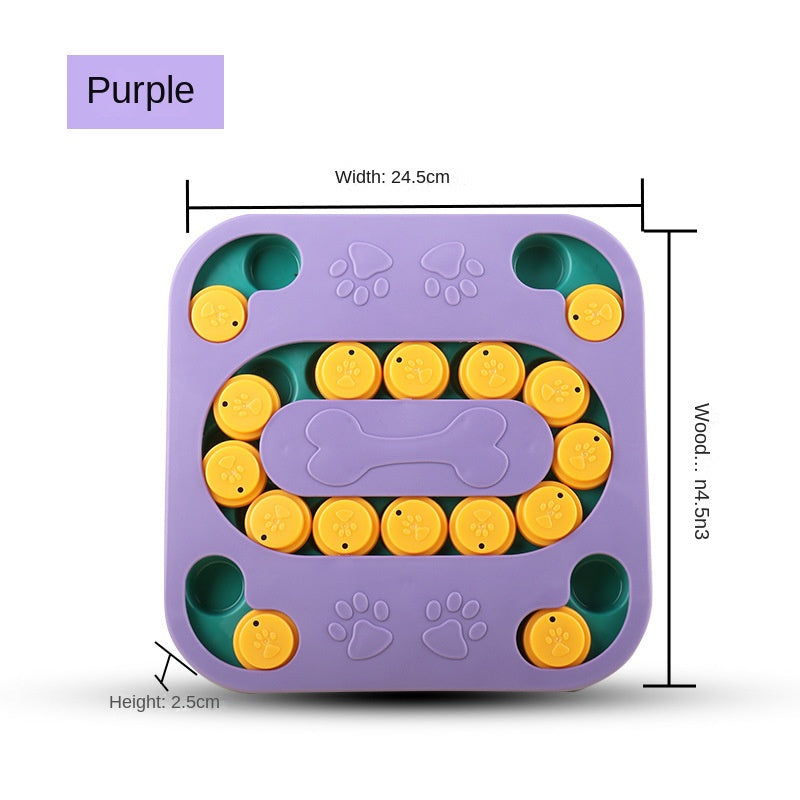 Interactive Slow Feeder Dog Bowl - Puzzle Toy for Pets