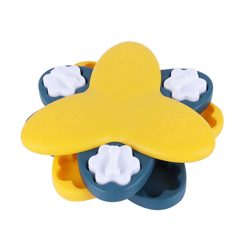 Interactive Slow Feeder Dog Bowl - Puzzle Toy for Pets