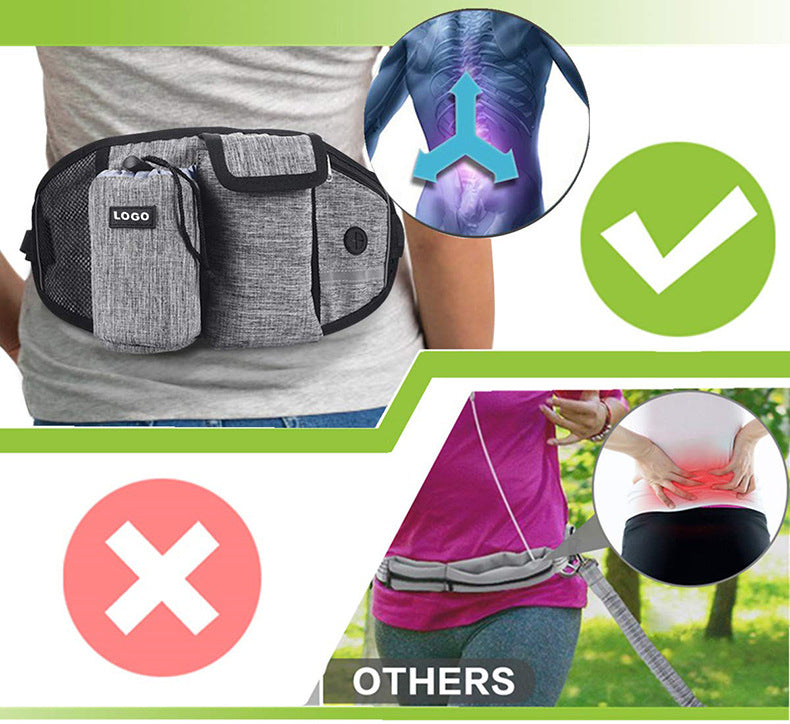 Hands-Free Dog Walking Waist Leash Bag