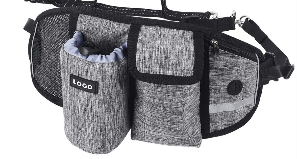 Hands-Free Dog Walking Waist Leash Bag