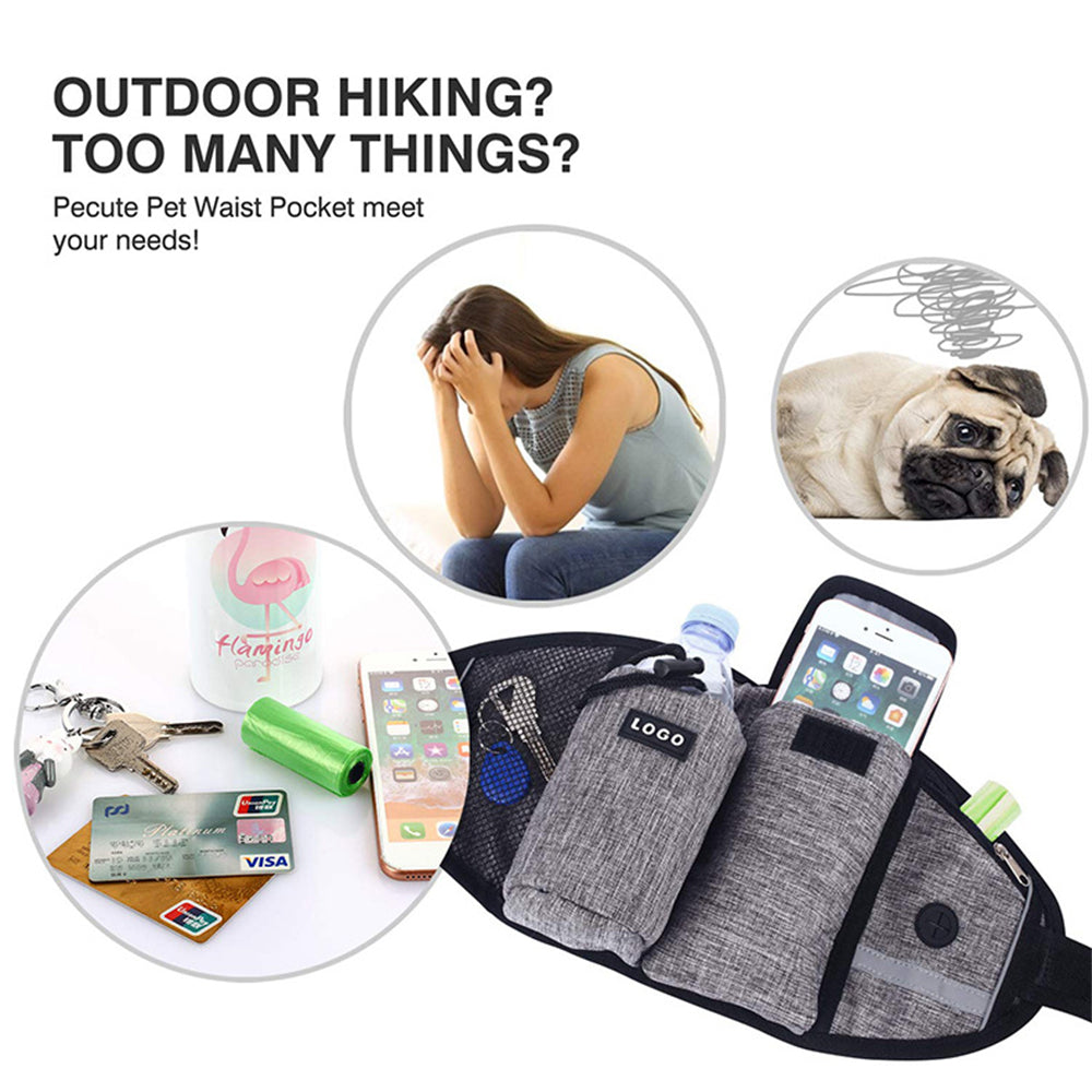 Hands-Free Dog Walking Waist Leash Bag