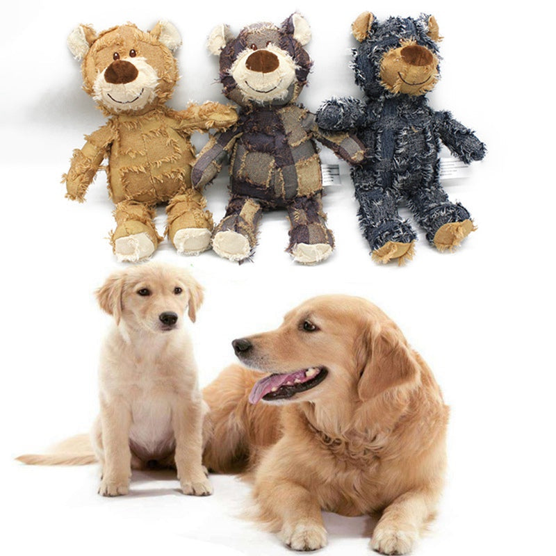 Plush Bear Squeak Dog Toy