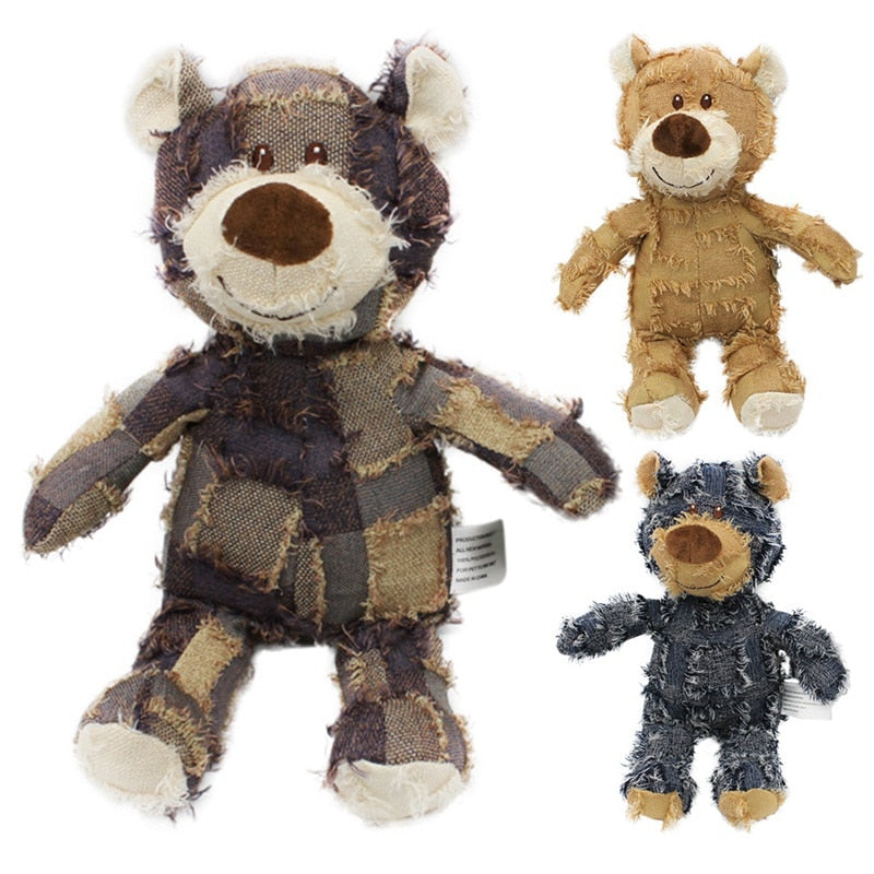 Plush Bear Squeak Dog Toy
