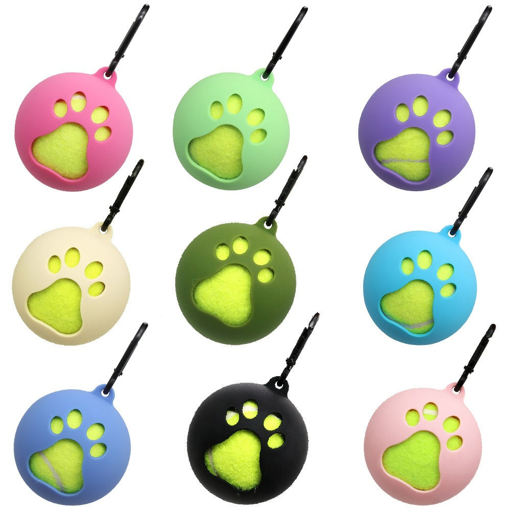 Pet tennis rack tennis set toy ball stand portable hands-free dog walking supplies training ball cover