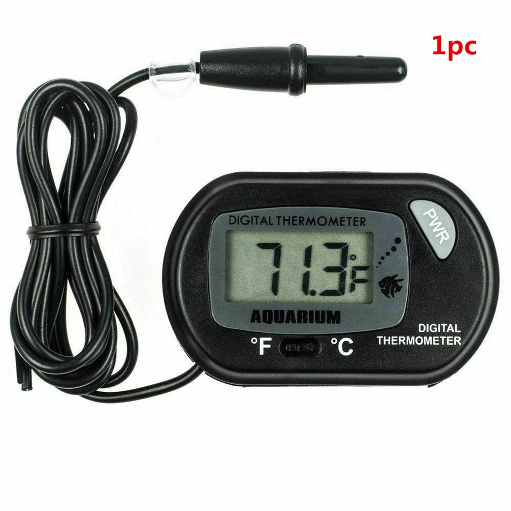 LCD Digital Aquarium Thermometer Fish Tank Water Temperature Meter Aquarium Temp Detector Fish Alarm Pet Supplies Tool Aquatic
