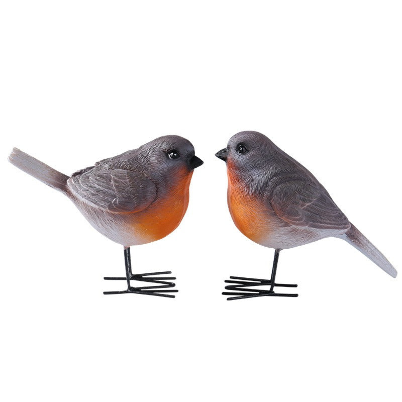 Outdoor simulation bird resin ornaments