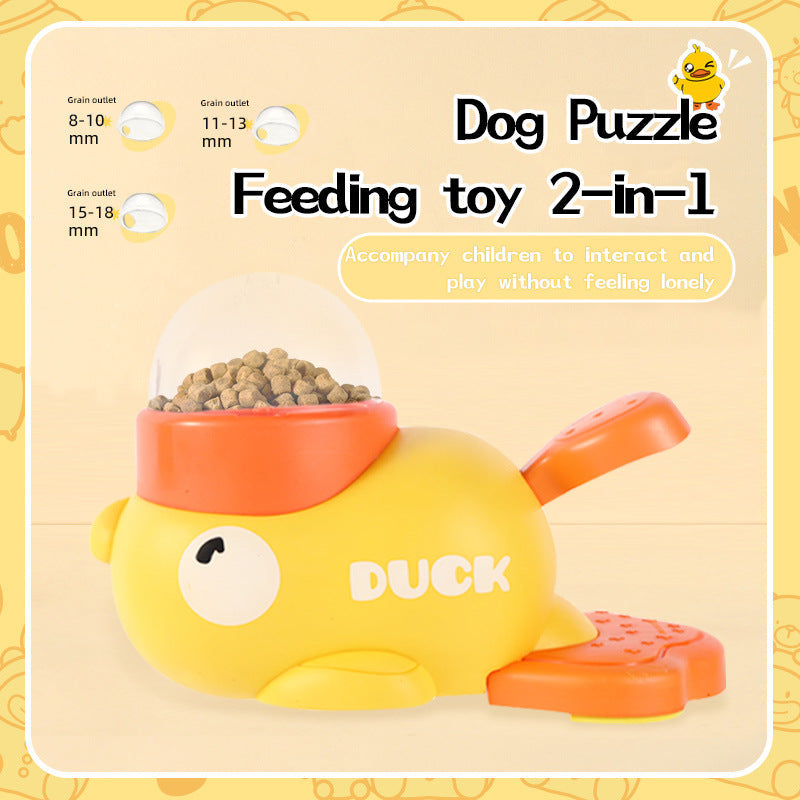 Duck-Shaped Slow Feeder Dog Puzzle