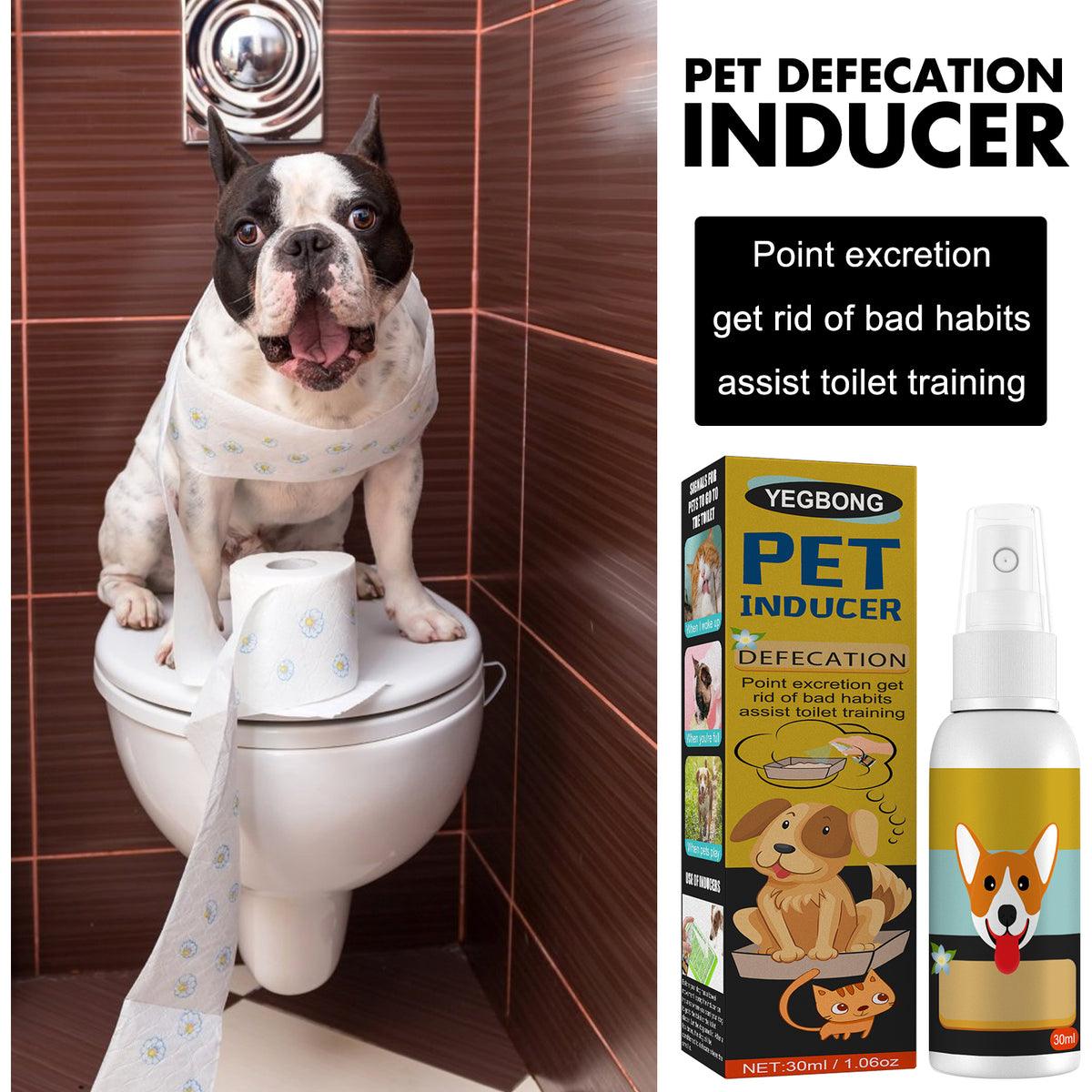 Pet Defecation Locator Spray, Pet Poop Location Pet Cats And Dogs Locate Defecation Inducers