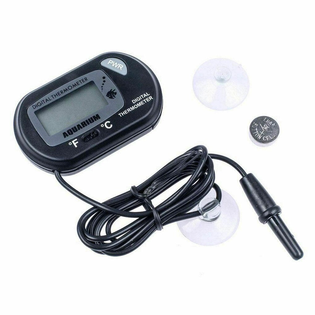 LCD Digital Aquarium Thermometer Fish Tank Water Temperature Meter Aquarium Temp Detector Fish Alarm Pet Supplies Tool Aquatic