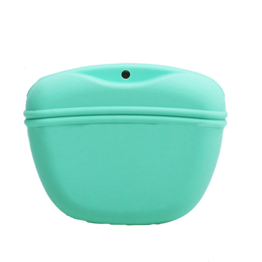 Silicone Pet Training Bag Dog Treat Bag Outdoor Training Snack Waist Bag