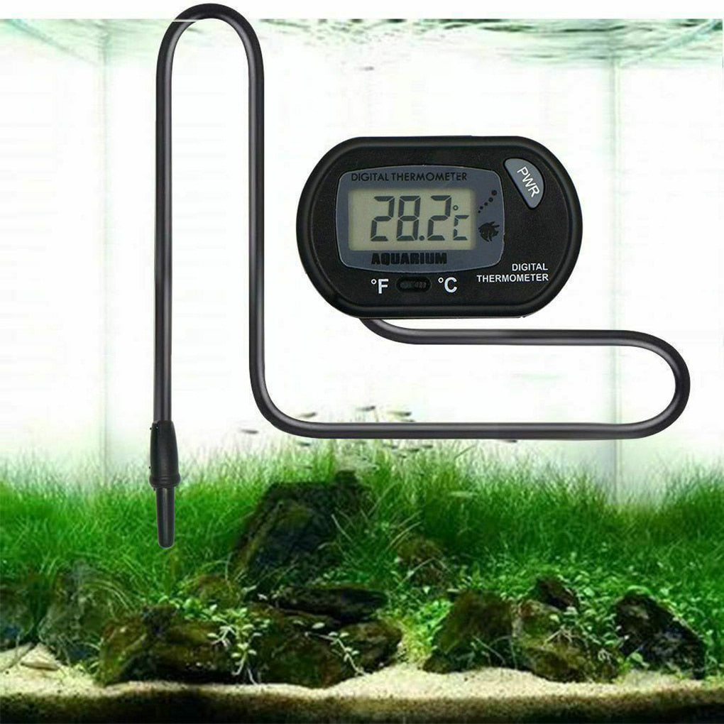 LCD Digital Aquarium Thermometer Fish Tank Water Temperature Meter Aquarium Temp Detector Fish Alarm Pet Supplies Tool Aquatic