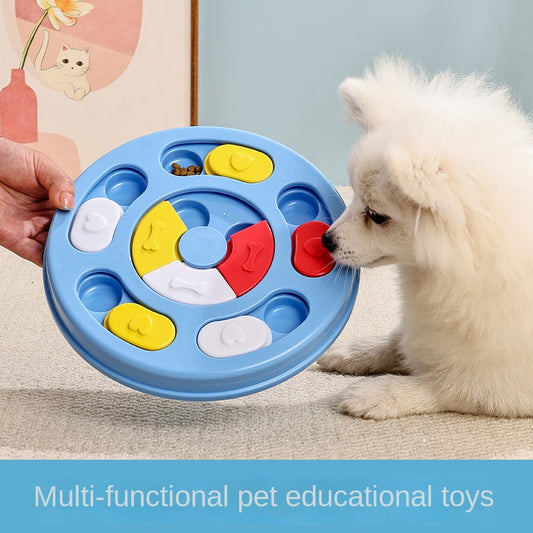 Interactive Slow Feeder Dog Bowl - Puzzle Toy for Pets
