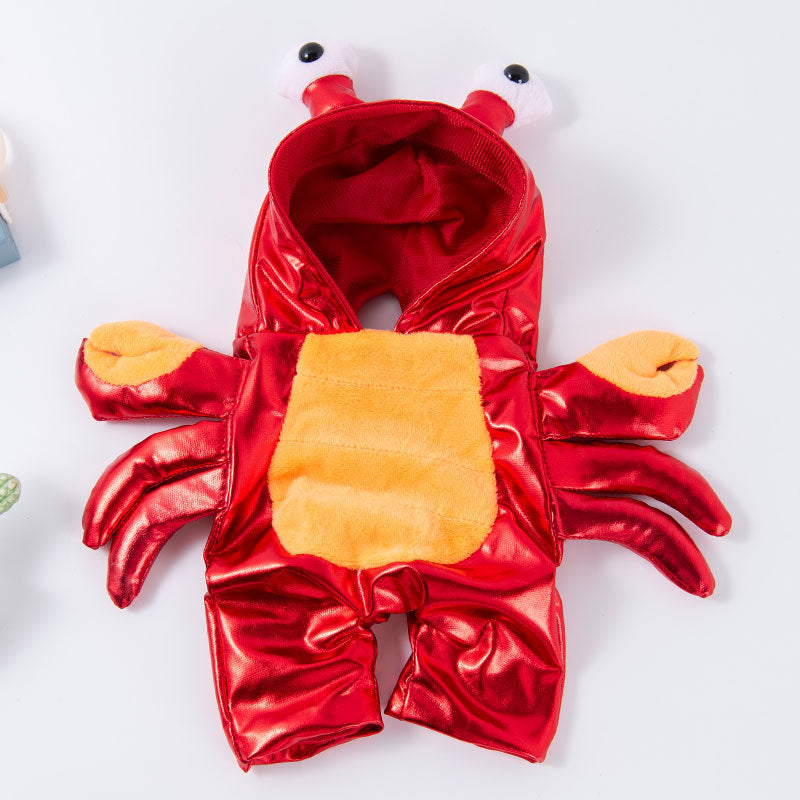 Pet clothes are funny take a knife transform into a pet dog Halloween pet