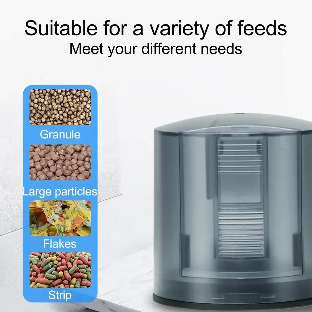 Fish tank feeder intelligent small and large capacity aquarium koi goldfish timed automatic fish feeder