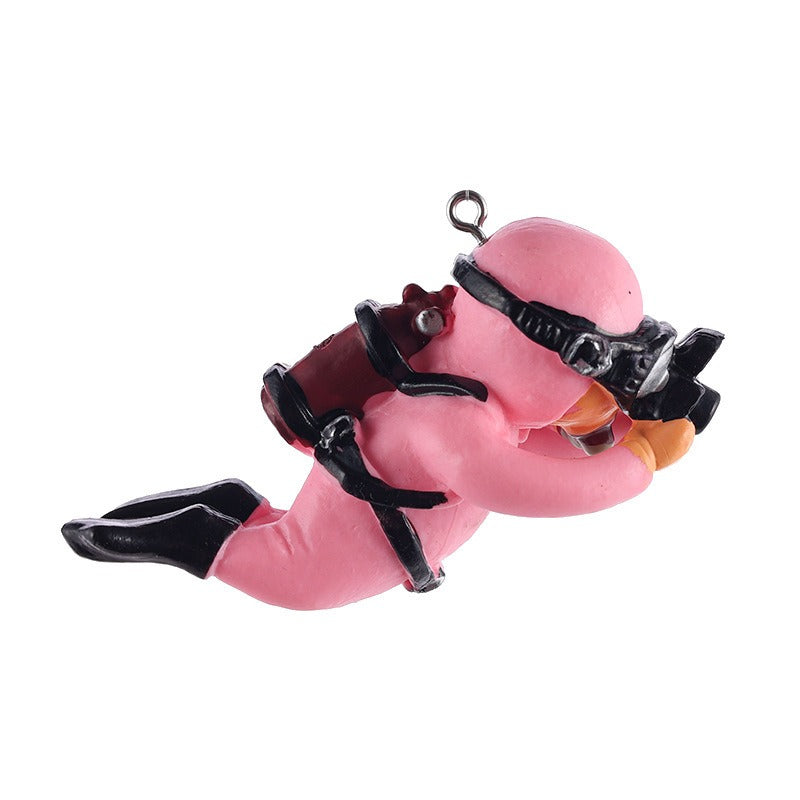 Fish Tank Aquarium Landscaping Decorations Small Decorations Blue Fat Diver Submerged Floating Diver