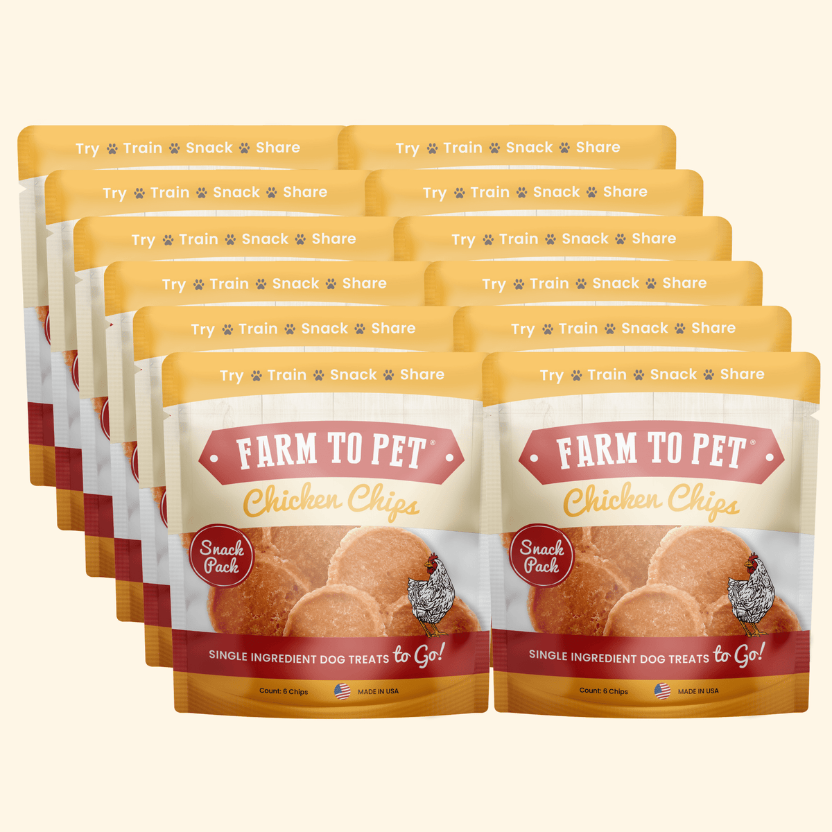 Chicken Chips Snack Pack Bundles | Dog Party Favors & Training Treats