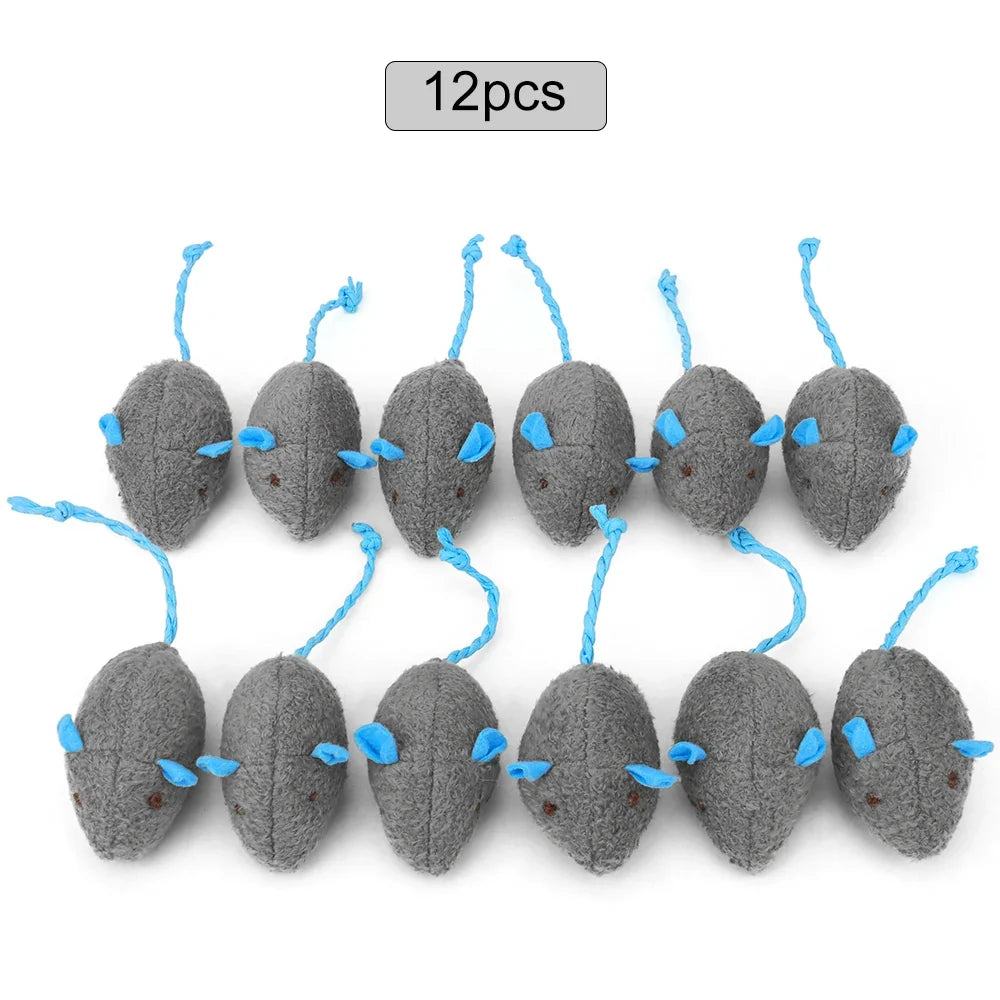 Catnip Mouse Toys (12-Pack)
