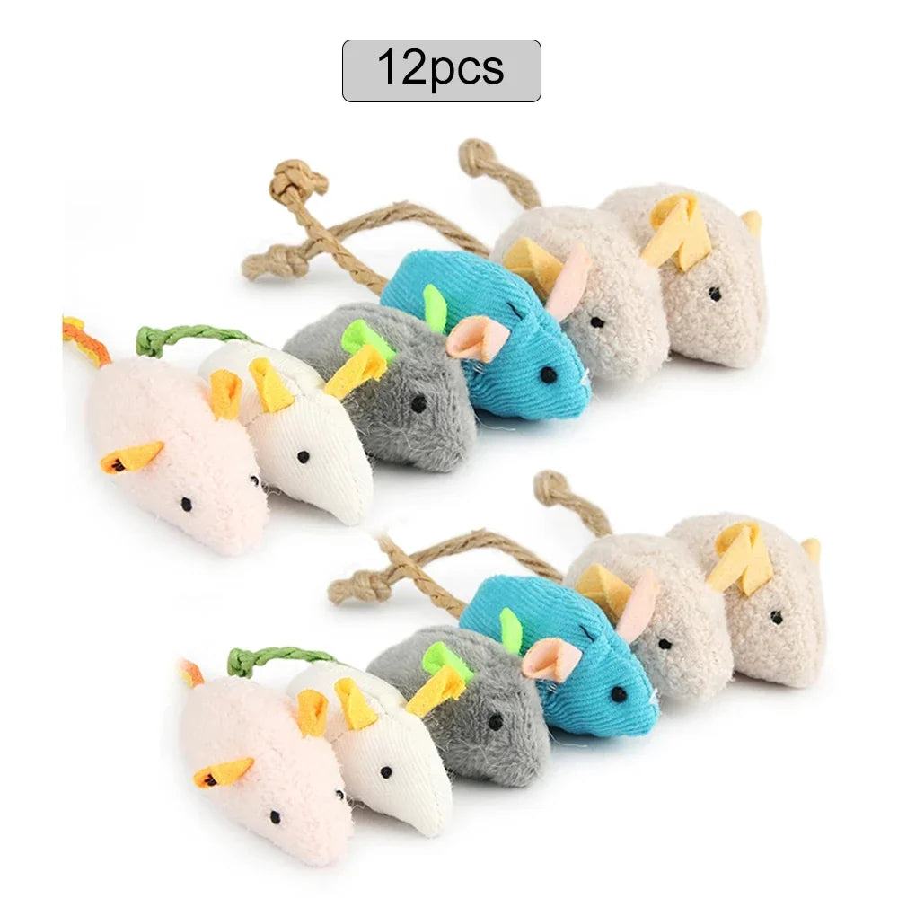 Catnip Mouse Toys (12-Pack)