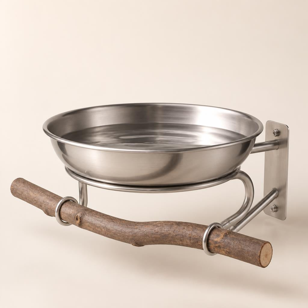 Natural wood bird perch set