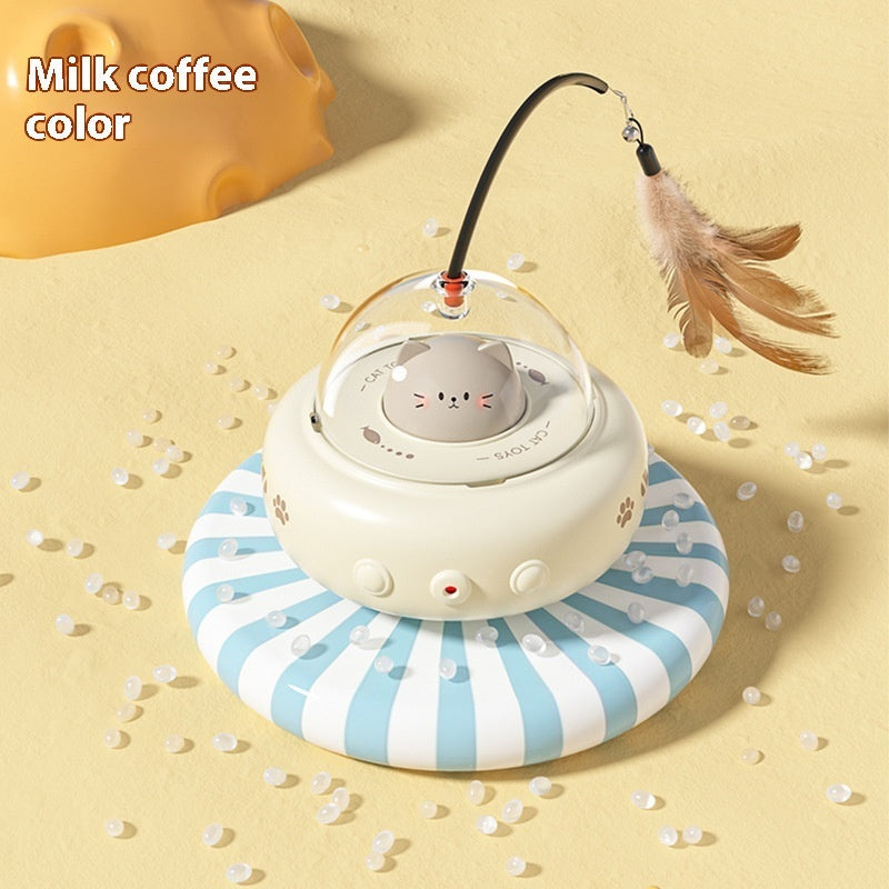 Electric UFO Cat Teaser Toy with Bell