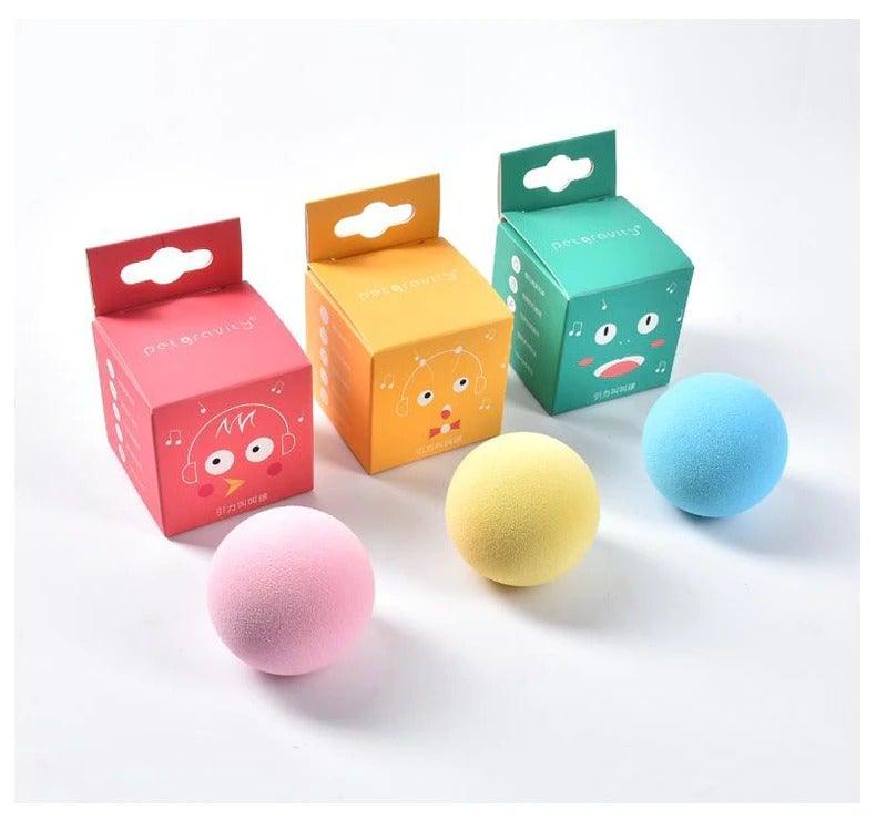 Interactive Chirping Cat Ball Toy with Catnip (3-Pack)
